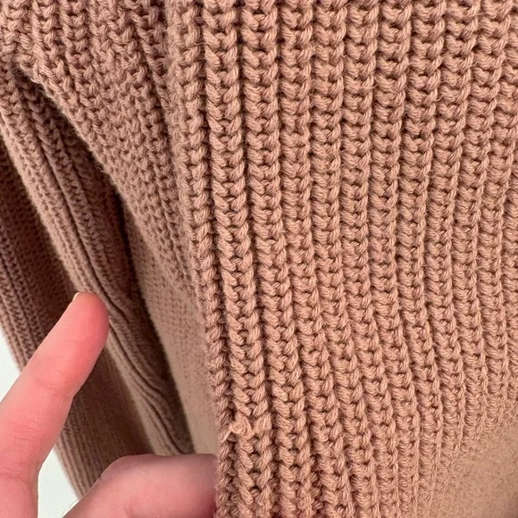 Jenni Kayne Dusty Rose Fisherman Knit Cotton Crew Neck Sweater Tag Size Large - Picture 10 of 14